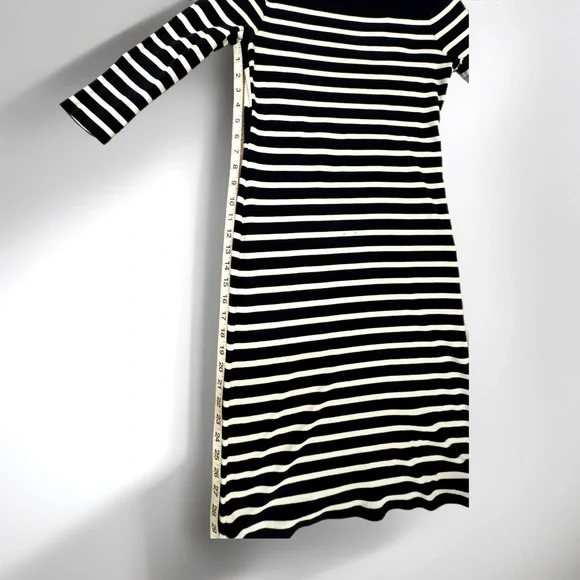 Lauren Ralph Lauren petite dress- navy blue & white stripes - size P medium - Picture 9 of 12